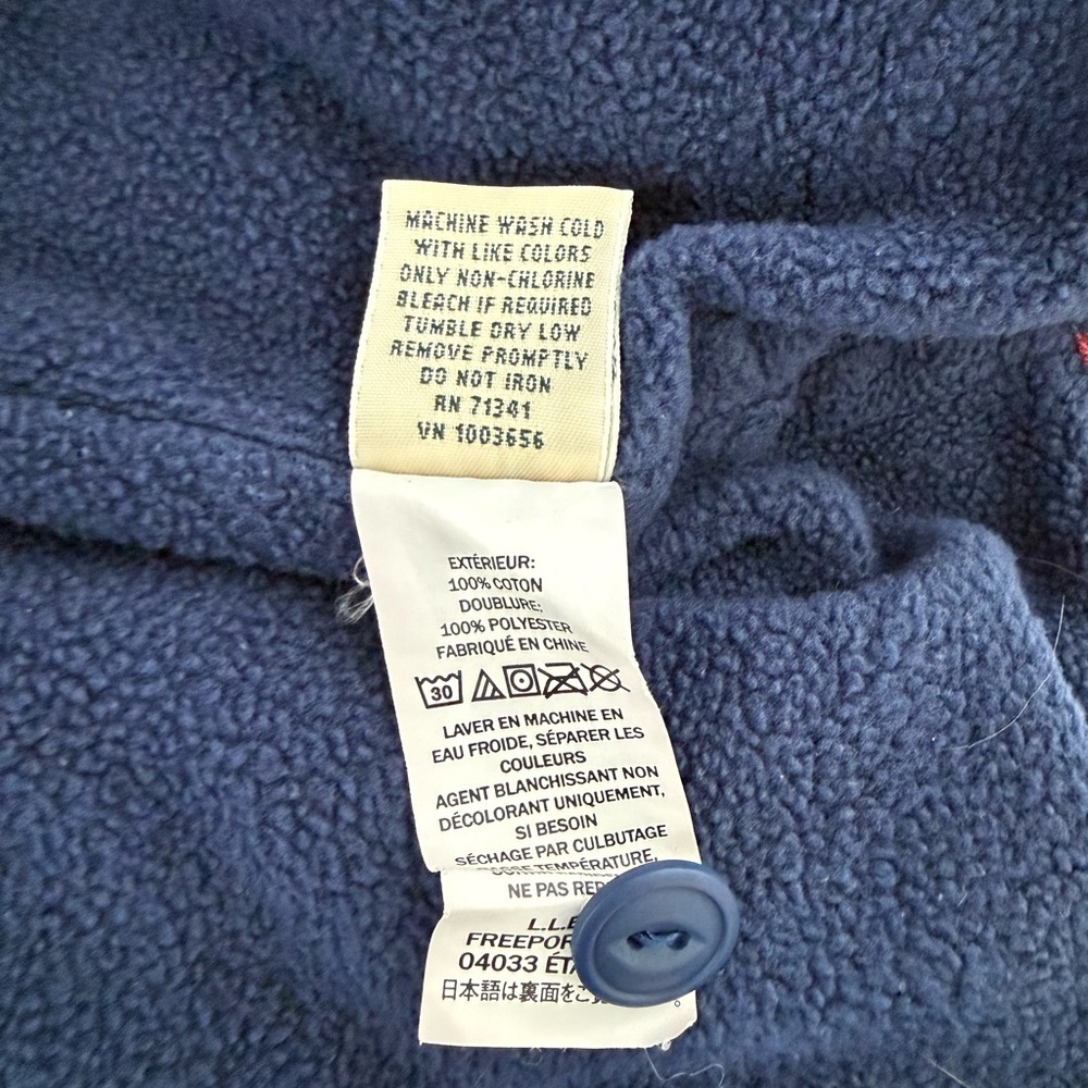 L.L.Bean Hooded Flannel Shirt Jacket Women’s 1X Plaid Fleece Lined Button Front - Picture 5 of 8